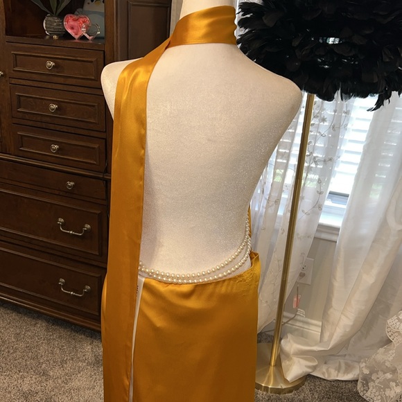 Khanums x REVOLVE Kara Pearl Trim Maxi Dress in Yellow - Picture 11 of 14